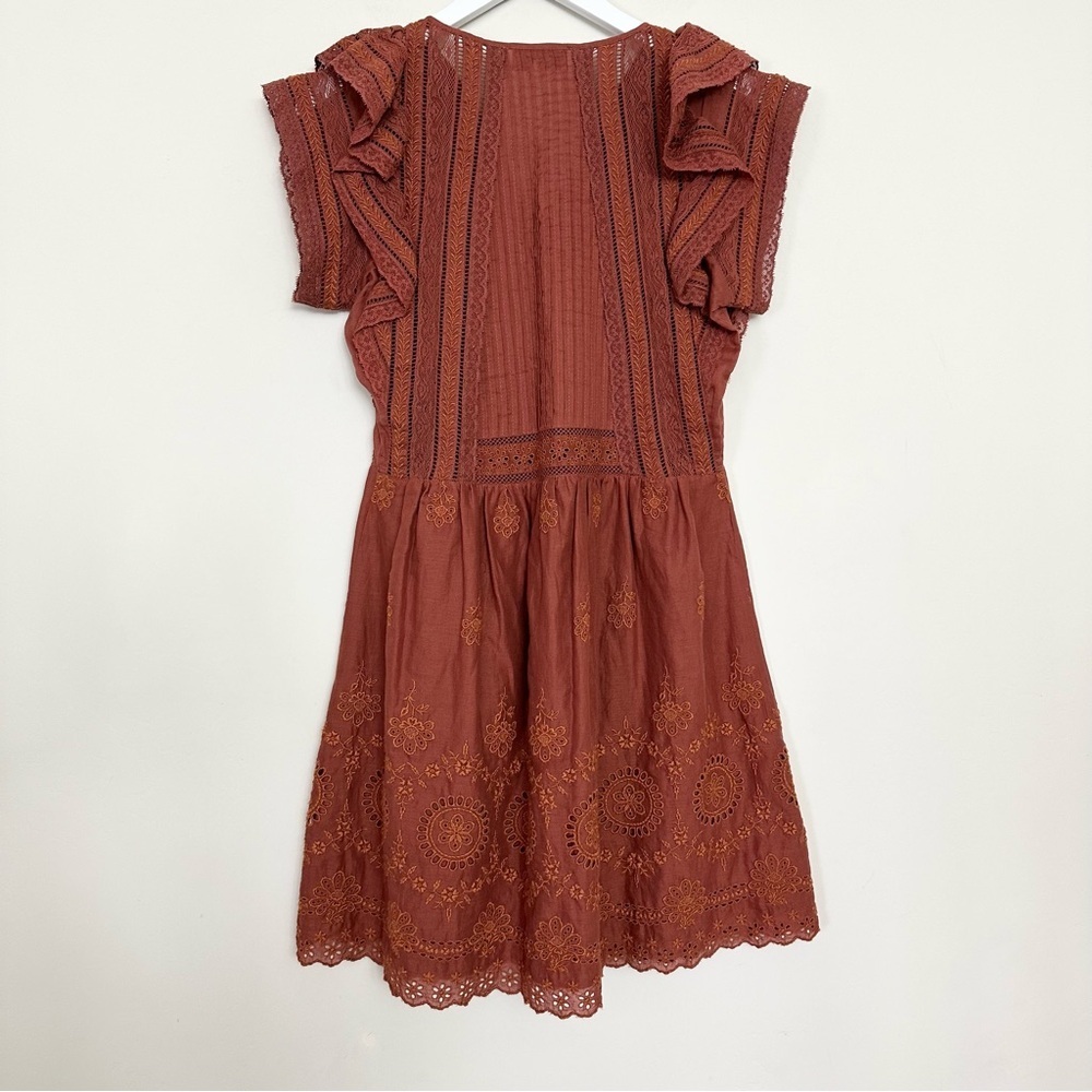 Sea NY Sophie Lace Tunic Ruffle Embroidered Dress - Picture 7 of 13